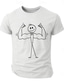 cheap Men&#039;s Funny T shirts-Men&#039;s Funny Gym Graphic T-Shirt | Stick Figure Muscle Flex Short Sleeve