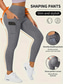 olcso Sima leggings-Női Leggingek Divat Alkalmi Teljes hossz Magas derék Tömör szín Zseb Magas vágás Lélegzési képesség Mekano Kényelmes Nagy rugalmasságú Bor Haditengerészet Fekete Szürke Ősz Tél Karcsúsított