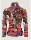 billige Boho t-skjorte-Dame Tunika Blomstret Elegant Bohem Årgang Langermet Rullekrage Høyhalset Vanlige topper Ut på byen Svart Fuksia Grønn Høst Vinter
