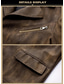 cheap Men's Classic Blazers-Men's Faux Leather Jacket Faux Leather Blazer Biker Jacket Vacation Daily Windproof Warm Pocket Spring Fall Plain Fashion Classic Lapel Regular Faux Leather Black Coffee Jacket