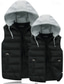 halpa Miesten Pufferi Liivi-Miesten Puffer Vest Liivi Gilet Loma Päivittäin Deitti Muoti Vapaa-aika Talvi Tasku Polyesteri Pidä lämpimänä Mukava Yhtenäinen väri Vetoketju Hupullinen Normaali Musta Rubiini Oranssi Tumman sininen