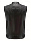 abordables Chalecos-Hombre Chaleco Chaleco de piel sintética Exterior Diario Moda Casual Primavera Otoño Bolsillo Cuero sintético Cómodo Plano Cremallera Escote Chino Ajuste regular Negro Chaleco