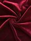 voordelige Zeemeermin Avondjurken-Trompet zeemeermin Tot de grond Galajurken Avondjurken Baljurk  Formele kleding Elegant Korte mouw V-hals Bruiloft Formeel Fluweel met Plooien