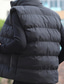 halpa Miesten Pufferi Liivi-Miesten Puffer Vest Liivi Gilet Loma Päivittäin Deitti Muoti Vapaa-aika Talvi Tasku Polyesteri Pidä lämpimänä Mukava Yhtenäinen väri Vetoketju Stand-kaula-aukko Normaali Musta Rubiini Sininen Harmaa