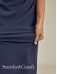 billiga Nyårsklänningar-Dam Maxiklänning Sheath Dress Plisserad klänning Volangkjol Elegant party Semiformella klänningar Bröllopsgäst Gradering Cocktailfest Volang Ensfärgat Ärmlös Rund hals Båthals Violett