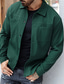 preiswerte Lässige Jacken-Herren Leichte Jacke Freizeitjacke Urlaub Täglich Atmungsaktiv Jacquard Tasche Frühling Herbst Einfach Mode Klassisch Revers Regulär Dunkelgrün Braun Jacken