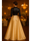 ieftine Rochii de smoking-Pentru femei Rochie de smoking Linia -A Oficial Invitat la nunta Kentucky Derby Satin Elegant Stil Vedetă Mânecă 3/4 plisată Lungime Podea