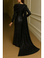 cheap Ball Gown Evening Dresses-Sheath Column Floor Length Ball Gown with Cape Evening Gown Formal Dress Elegant Glittering Long Sleeve High Neck Wedding Formal Capes Sequined with Glitter