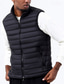 preiswerte Herren Steppweste-Herren Steppweste Weste Gilet Urlaub Täglich Date Mode Lässig Winter Tasche Nylon Warm Bequem Einfarbig Reisverschluss Stehkragen Normale Passform Schwarz Gelb Wein Armeegrün Weste