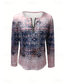 cheap Boho tee-Women's T Shirt Zipper Print Graphic Tribal Fashion Casual Long Sleeve Crew Neck V Neck Regular Tops Daily Blue Pink Purple Green Spring Fall Winter