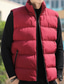 halpa Miesten Pufferi Liivi-Miesten Puffer Vest Liivi Gilet Loma Päivittäin Deitti Muoti Vapaa-aika Talvi Tasku Polyesteri Pidä lämpimänä Mukava Yhtenäinen väri Vetoketju Stand-kaula-aukko Normaali Musta Rubiini Sininen Harmaa