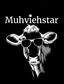 voordelige Grappige T-shirts voor mannen-Heren Muhviehstar T-Shirt Grappige Koe Pun Korte Mouwen Graphic T-shirt