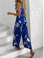 billiga semester jumpsuit-Dam Vanligt Jumpsuits Aktiv Grafisk Ärmlös V-hals Hög midja Öppen rygg Semester Dagligen Normal Svart Rodnande Rosa Blå Sommar