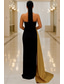 billiga Ballgowns för kvällsbruk-Sjöjungfru trumpet Golvlång Kvälls klänningar Balklänning med överkjol Formell klädsel Elegant glittrande Kändis Stil Ärmlös Hjärtformad urringning Trädgårdsfest Bröllop Satäng Stretch crepe med