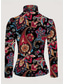 billige Boho t-skjorte-Dame Tunika Blomstret Elegant Bohem Årgang Langermet Rullekrage Høyhalset Vanlige topper Ut på byen Svart Fuksia Grønn Høst Vinter