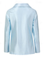 baratos Blusas Elegantes-Mulheres Camisa Social Elegant Elegante Top de cetim Franzido Tecido Moderno Casual Manga Longa Colarinho de Camisa Tops regulares Diário Para Noite Vinho Azul Marinha Cáqui Cinzento Outono