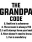Χαμηλού Κόστους Αστεία μπλουζάκια για άνδρες-Ανδρικό Αστείο Μπλουζάκι Κωδικός Παππού Κοντού Μανικιού | Δώρο Μπλουζάκι Κανόνες παππού