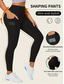 olcso Sima leggings-Női Leggingek Divat Alkalmi Teljes hossz Magas derék Tömör szín Zseb Magas vágás Lélegzési képesség Mekano Kényelmes Nagy rugalmasságú Bor Haditengerészet Fekete Szürke Ősz Tél Karcsúsított