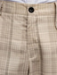 economico Fiammata-Per uomo Pantaloni Eleganti Pantaloni Chinos Tasca Bottoni Plaid Comodità Formale Feste Lavoro Moda Stile Classico Cachi Micro-elastico