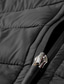 billiga Herrdunjackor och -parkas-Herr Vinterkappa Pufferjacka Vadderad jacka Ficka Polyester Semester Dagliga kläder Datum Normal Mode Ledigt Bekväm Håller värmen Vinter Enfärgad / vanlig färg Svart Mörkblå Grå Pufferjacka