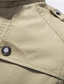 abordables Vestes Cargo-Homme Veste utilitaire Veste Cargo Vacances Quotidien Résistant à l'usure Avec Poches Automne Hiver Uni Mode Classique Col montant Régulier Noir Rouge Kaki Vert Véronèse Bleu de minuit Veste