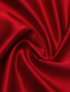 preiswerte A-Linie Abendkleider-Rotes A-Linien Abendkleid Stretch-Satin Elegantes Formelles Kleid Formelle Hochzeit Bodenlang Langärmlig Eine Schulter mit Schulterblume