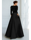 cheap Ball Gown Evening Dresses-A-Line Floor Length Beaded Eembroidered Formal Dresses Mother of the Bride Dress Evening Gown Ball Gown with Overskirt Formal Dress Elegant Color Block High Split Half Sleeve Shirt Collar Wedding