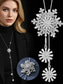 cheap Christmas Accessories-Women&#039;s Snowflake Pendant Necklace – Elegant Long Chain Jewelry with Crystal Accents for Ladies, Winter Fashion &amp; Christmas Gift