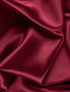 ieftine Rochii de seară pentru bal-Linia -A Mătura Trenă Rochii de seara Rochie de bal cu fustă lungă Rochie formală Elegant Fără manșon Pe Umăr Petrecere în grădină Nuntă Satin întins cu Pliuri Supra-fustă