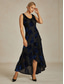 economico Abiti da festa-Per donna Abito maxi Tubino Abito a sirena Abito a trapezio Elegante Formale cocktail Festa serale Feste Ospite di nozze Vestibilità regolare Floreale Senza Maniche Girocollo Blu marino