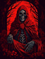 voordelige Halloween T-shirts-Voor heren 3D Print Magere Hein 3D T-shirt Korte mouw T-shirt 3D-afdrukken Strakke ronde hals Overhemd overdreven Ontwerper Verschrikking Feest Straat Feestdagen Geel Rood blauw Zomer Lente Alle