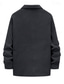 cheap Casual Jackets-Men's Lightweight Jacket Cargo Jacket Casual Jacket Vacation Daily Breathable Jacquard Pocket Spring Fall Plain Fashion Classic Lapel Regular Black White Khaki Light Grey Dark Gray Jacket