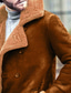 abordables Manteaux &amp; vestes-Hommes Veste en faux suède Manteau Caban Manteau de fausse fourrure Trench-Coat Long Manteau Occasionnel Automne Hiver Vêtements d'extérieur Vêtement Tenue Classique Tendance Uni Toison Col à Revers