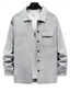cheap Casual Jackets-Men's Lightweight Jacket Cargo Jacket Casual Jacket Vacation Daily Breathable Jacquard Pocket Spring Fall Plain Fashion Classic Lapel Regular Black White Khaki Light Grey Dark Gray Jacket