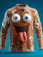 cheap Funny Christmas Outfit-Christmas Men&#039;s Gingerbread Polo Long Sleeve Polo Shirts Lapel Casual Outdoor Athleisure Daily Wear 3D Print Buttons Spring Fall Winter Brown 1 Brown 2 Brown 3