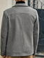 abordables Vestes Décontractées-Homme Veste Légère Veste Décontractée Vacances Quotidien Respirant Avec Poches Automne Hiver Uni Mode Classique Revers Régulier Gris Veste