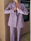 abordables Costumes pour Femmes-Femmes Costumes 3 pièces Formel robe demoiselle d honneur Soirée Formelle Élégant Minimaliste manche longue Longueur cheville Revers de pointe Double Boutonnage