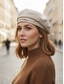 preiswerte Hüte für Damen-Damen-Barettmütze aus Polyester – stilvolle französische Malermütze mit Schnallendekor, lässige Vintage-Zeitungsjungenmütze für Herbst-Winter-Streetwear