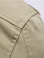 abordables Vestes Cargo-Homme Veste utilitaire Veste Cargo Vacances Quotidien Résistant à l'usure Avec Poches Automne Hiver Uni Mode Classique Col montant Régulier Noir Rouge Kaki Vert Véronèse Bleu de minuit Veste