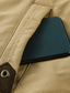 baratos Jaquetas Cargo-Homens Jaqueta de Inverno Casaco de lã Jaqueta Carga Jaqueta casual Férias Diário Térmico / Quente Bolsos Tosão Outono Inverno Tecido Moda Roupa de rua Lapela Padrão cáqui Verde Tropa Azul Escuro