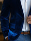 cheap Men's Classic Blazers-Men's Blazer Coat Velvet Blazer Suits Daily Business Cocktail Party Formal Classic Velvet Solid Color Pocket Buttons Comfortable Single Breasted One-button Blazer Burgundy Royal Blue Dark Green