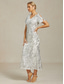 cheap Cocktail Dress-Women's Maxi Dress Sheath Dress Trumpet Mermaid Dress Elegant Party Cocktail Cold Shoulder Evening Party Cocktail Party Sequins Floral Short Sleeve V Neck White
