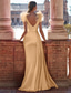 cheap Ball Gown Evening Dresses-Mermaid Trumpet Sweep Brush Train Evening Gown Ball Gown with Overskirt Formal Dress Elegant Sleeveless V Neck Christmas Formal Champagne Mother Of the Bride Dress Satin with Feather