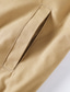 tanie Kurtki cargo-Męskie Kurtka cargo Zwykła kurtka Urlop Codzienny Oddychający Kieszeń Jesień Zima Równina Moda Klasyczny Klapa Regularny Czarny Brązowy Khaki Kurtki