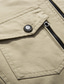 abordables Vestes Cargo-Homme Veste utilitaire Veste Cargo Vacances Quotidien Résistant à l'usure Avec Poches Automne Hiver Uni Mode Classique Col montant Régulier Noir Rouge Kaki Vert Véronèse Bleu de minuit Veste
