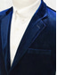 cheap Men's Classic Blazers-Men's Blazer Coat Velvet Blazer Suits Daily Business Cocktail Party Formal Classic Velvet Solid Color Pocket Buttons Comfortable Single Breasted One-button Blazer Burgundy Royal Blue Dark Green