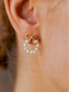 cheap Christmas Accessories-Women&#039;s Pearl Bow Earrings – Elegant Wreath Studs with Crystal Accents, Fashion Jewelry for Ladies &amp; Christmas Gift