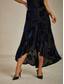 economico Abiti da festa-Per donna Abito maxi Tubino Abito a sirena Abito a trapezio Elegante Formale cocktail Festa serale Feste Ospite di nozze Vestibilità regolare Floreale Senza Maniche Girocollo Blu marino