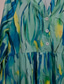 voordelige Elegante bloemenjurken-Dames Halflange jurk Casual jurk Jurk met print Elegant Modieus Modern Dagelijks Buiten Strand Normale pasvorm Grafisch Lange mouw V-hals blauw Lente Herfst