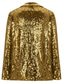preiswerte Blazer &amp; Westen-Damen Blazer Party Hochzeit Weihnachten Paillettenbesetzt Elegant Glitzer Glitzern Langarm Steigendes Revers Einreihig Ein-Knopf